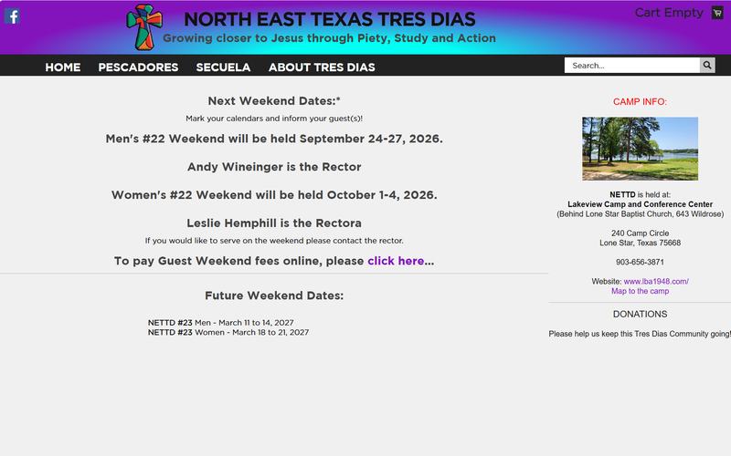 Homepage of North East Texas Tres Dias